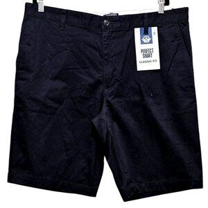 Dockers Mens Perfect‎ Shorts Classic Fit Black Cotton Size 38